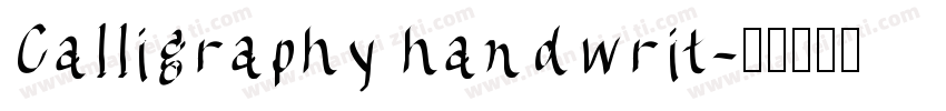 Calligraphy handwrit字体转换